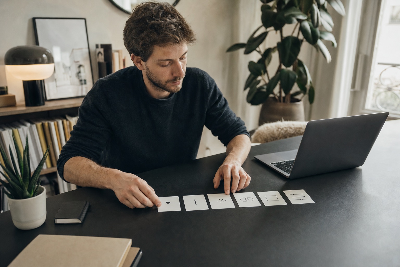 Freelance organisant les étapes de son workflow