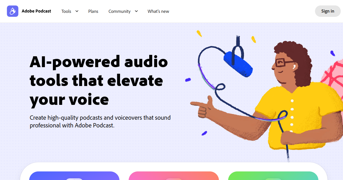 Adobe Podcast AI preview