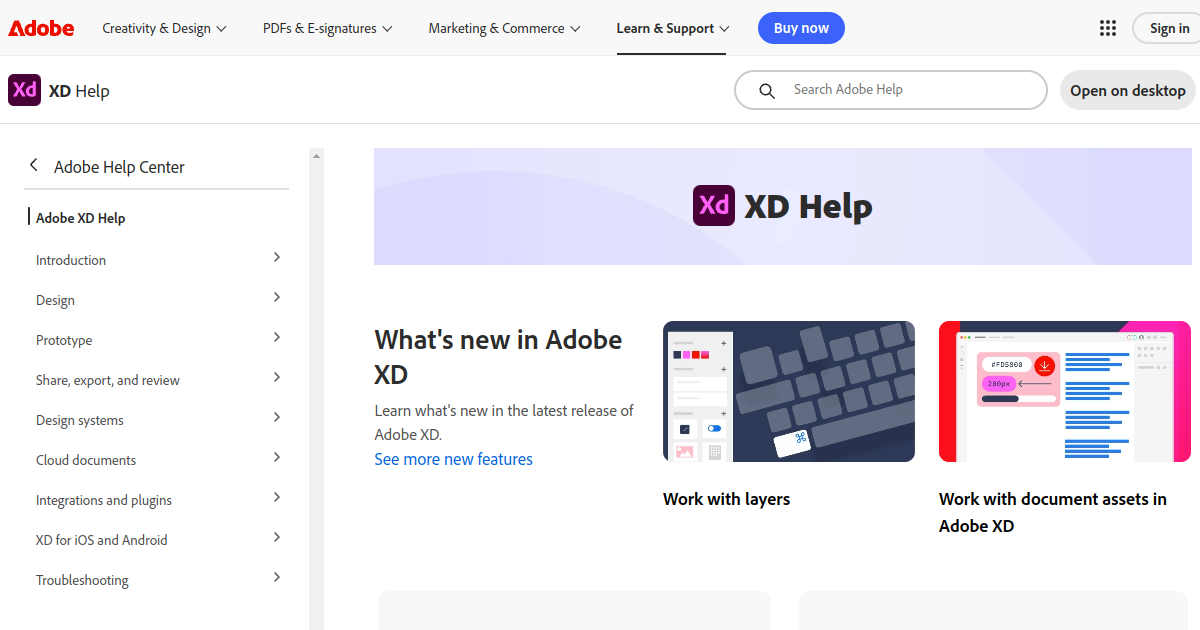 Aperçu de Adobe XD