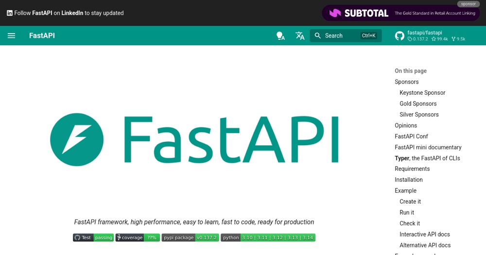 FastAPI, preview 1