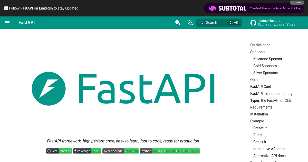 FastAPI preview