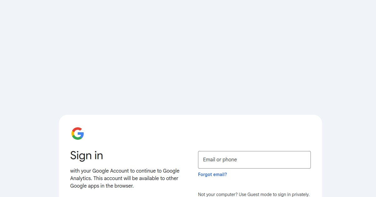 Google Analytics preview