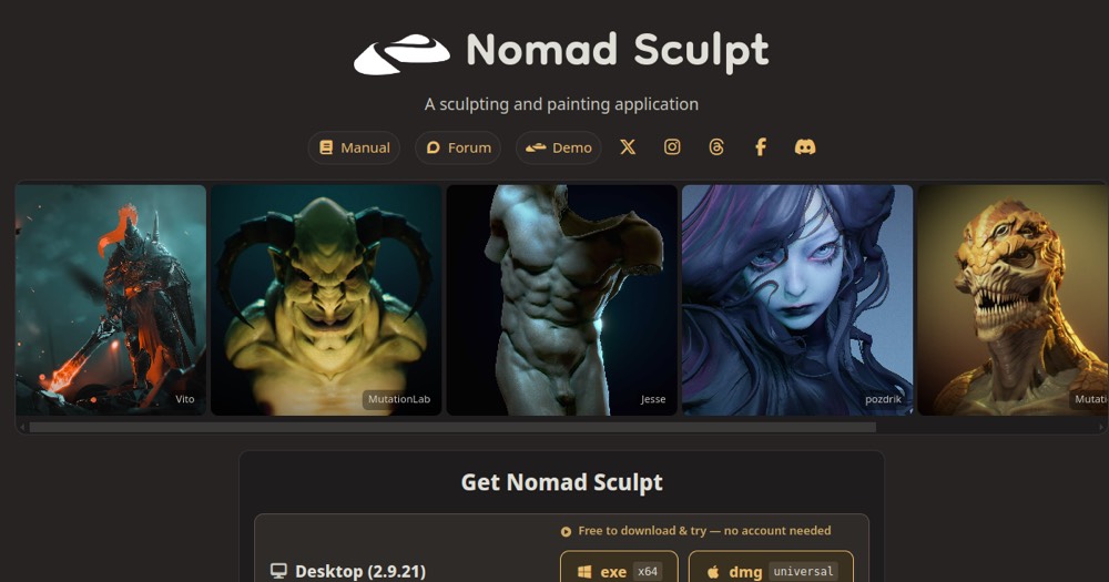 Nomad Sculpt — aperçu