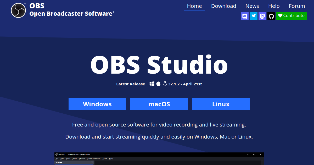 OBS preview