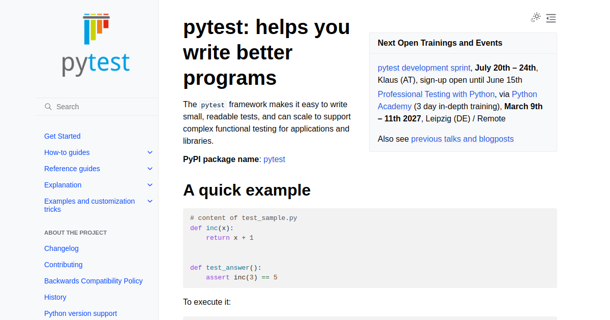 Pytest preview