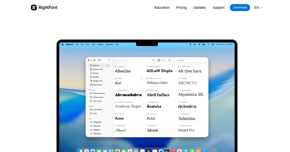 RightFont, preview 1