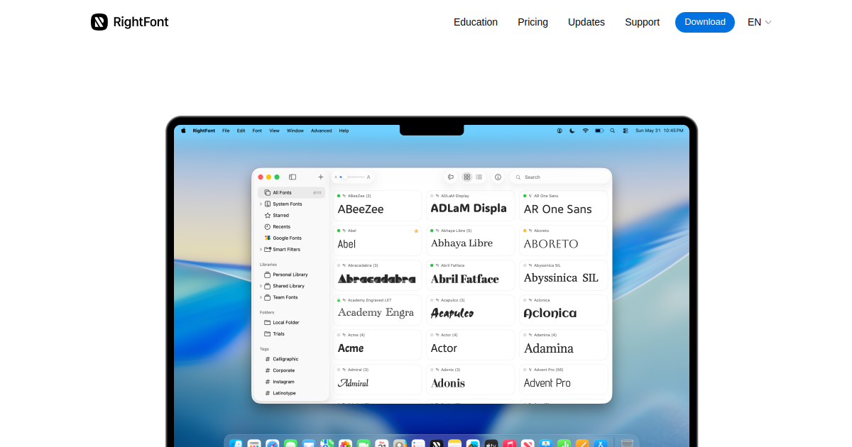 RightFont preview