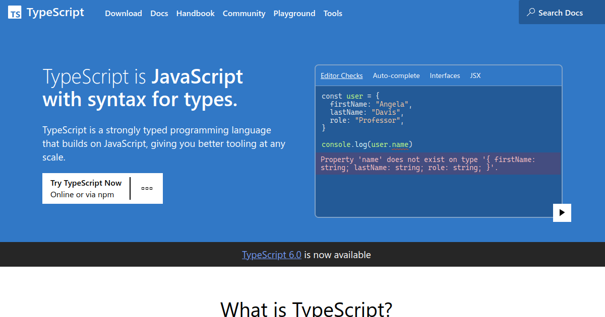 TypeScript preview